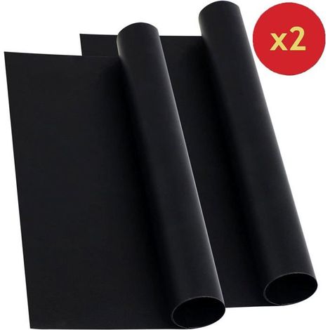 Lot de 2 tapis de cuisson antiadhésifs en téflon 40 x 50 cm Protection réutilisable pour plaques de cuisson à convection, facile à nettoyer (1/5)