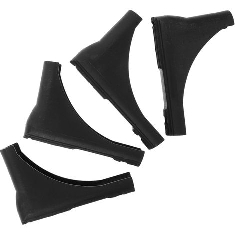 Lot de 4 protections pour pieds d'étendage à linge, en plastique noir, (1/5)