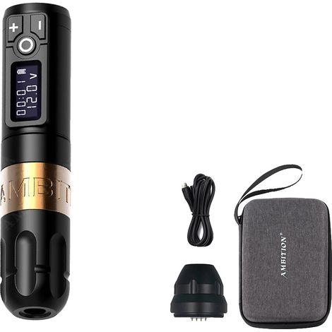 Pluma de tatuaje inalámbrica, potente motor inalámbrico, batería de larga duración. (1/2)