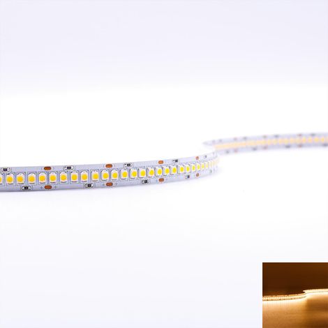 Strip 24V LED Streifen 5M 19,2W/m 240LED/m 10mm IP20 - Lichtfarbe: Super Warmweiß 2700K - Schutzart: IP20 (1/5)
