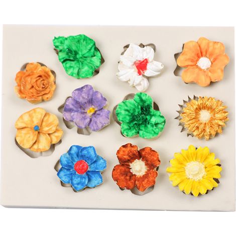 Silikon-Backform mit Blumenmuster für Kuchen, Desserts und handgemachte Seifen (1/5)