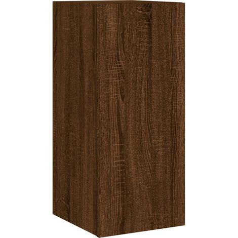 Mobile TV multimediale scaffale per televisione televisione buffet sala da pranzo soggiorno camera da letto a parete con luci a LED rovere 30,5 x 35 x 70 cm marrone 020027946