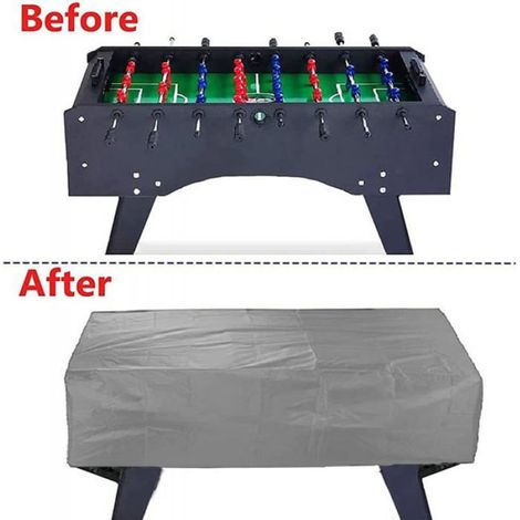 Housse Table Baby-Foot - 160x115x50 cm - Étanche Anti-UV Revêtement Argenté - Extérieur Intérieur (1/5)