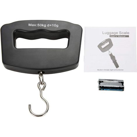 50kg/10g Digital Portable Luggage Scale, Precise Mini Fish Hook Hanging Scale, Electronic Weight Scale for Outdoor Household Travel Weighing (1/5)