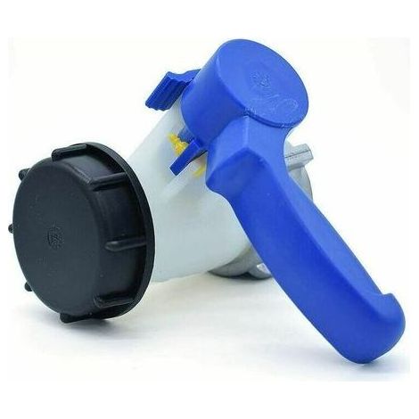 Vanne Papillon - S60x6 - Pour Réservoir IBC 1000 L - Écrou Flottant En Aluminium - HDPE (1/4)