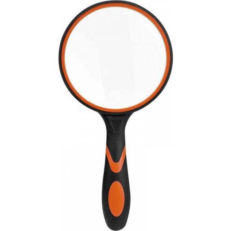 Grande loupe de lecture en verre pour livres scientifiques, journaux, lecture, insectes, passe-temps, observation de qualité supérieure,Noir et orange (1/5)
