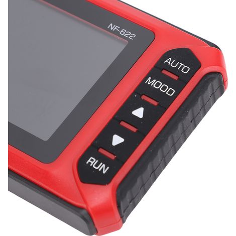 Oscilloscope portable, kit d'oscilloscope numérique portatif de 2,8 pouces avec fréquence d'échantillonnage élevée de 2,5 MS/s, bande passante de 200 kHz et fonction automatique (rouge). (1/5)