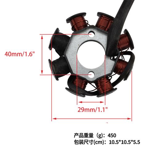 GY6 49cc -150cc 139QMB 147QMD 15QMI 157QMJ Magneto Stator Coil (1/4)