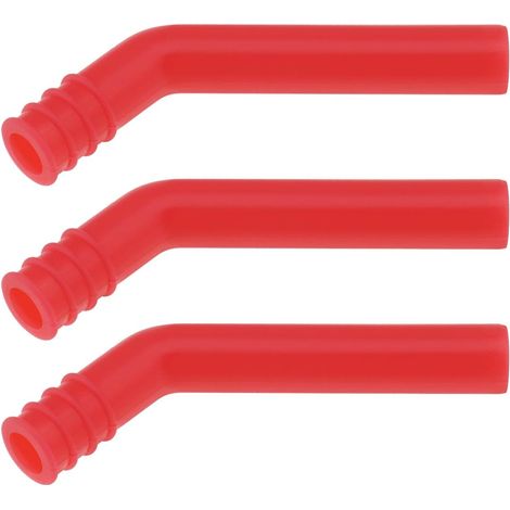 3pcs Tube Prolongateur de Tuyau d'Échappement RC Compatible avec 1/8 1/10 Voiture Nitro Moteur Silicone Rouge (1/5)