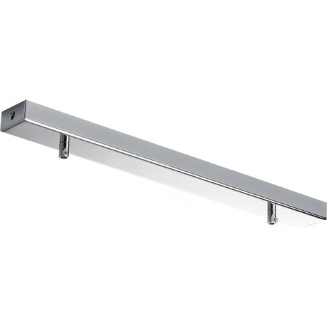 Binario Rettangolare Multicavo 2 Luci In Ferro Cromato 50 Cm (1/2)