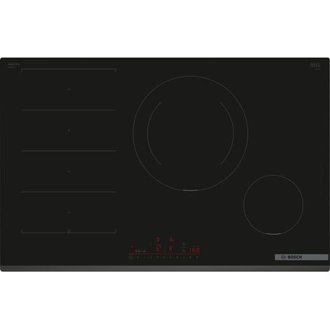 Bosch – Plaque induction 3 foyers 80cm – FlexInduction – Verre-céramique – Home Connect – PXE831HC1E