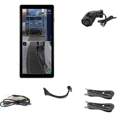 Monitor per auto, schermo HD, sistema a doppia telecamera, zona angolo cieco destro (1/2)