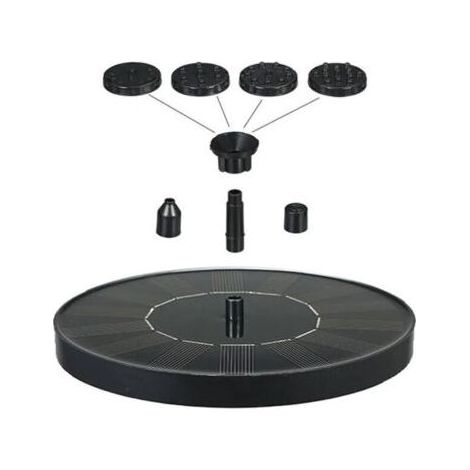 Fontaine solaire pour l'extérieur, 1,4 W, bain d'oiseaux solaire, idéal pour bassin d'ornement, bassin extérieur, jardin (1/4)
