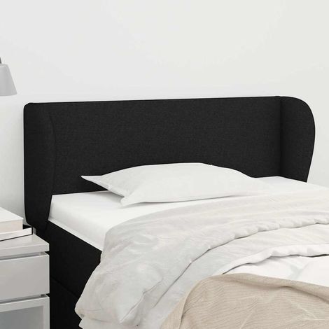 vidaXL Cabecero de tela negro 93x23x78/88 cm (1/5)