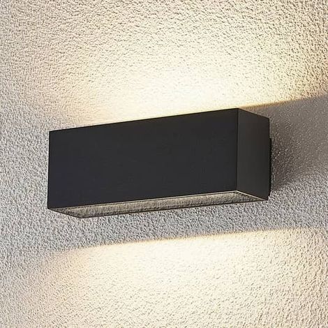 [GEBRAUCHT] B-Ware Lucande LED-Außenwandleuchte Oliver Wandleuchte Lampe Leuchte LED dunkelgrau 18 (1/2)