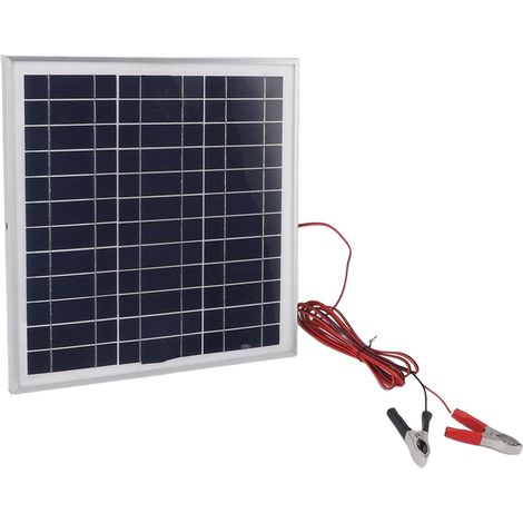 Panneau Solaire Portable 50 W, Cadre en Aluminium étanche, Panneau Solaire en Silicium Monocristallin avec Pinces, Câble de 9,84 Pieds pour Camping-car, Randonnée (1/5)