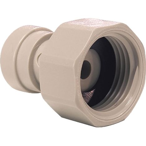 PIPE CONNECTOR. Push-fit Tube O.D. 1/4" to 1/2" BSP Thread. Speedfit Part No CI320814S. Inch Size Threaded Acetal Fittings for Drinks Dispensers and Pure Water. (1/3)