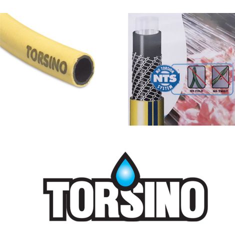 Torsino PVC-Wasserschlauch 1/2 Zoll (Ø 12,5 mm) x 25 m Länge