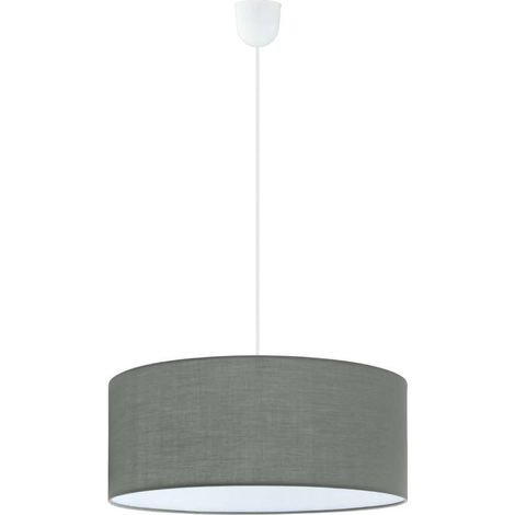Sospensione da interno Eglo Rossano Ø 48 cm in tessuto grigio 3 x e27
