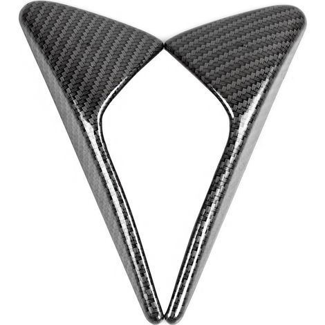 Suitable for 2017-2021 Tesla Model 3Y fender trim stickers and side camera protection covers - LKT033 2017-2020 models carbon fiber texture (with label) (1/4)