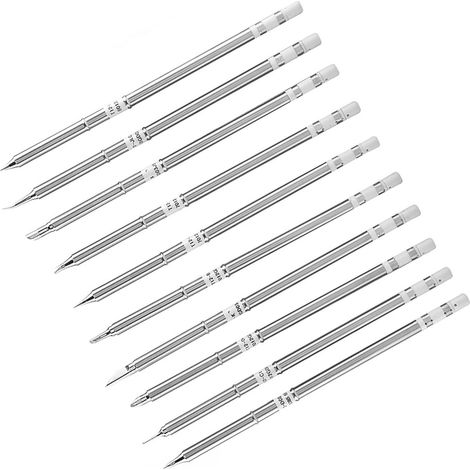 10 Pièces Pointes de Soudure Série T12 pour Station FX-951, Outil de Brasage et Remplissage (1/5)