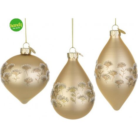 Pendaglio in Vetro Achillea Bizzotto Oro Modelli Assortiti