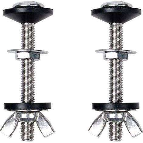MK Stoer，Accesorios para tornillos de montaje de tanque de agua dividido para inodoro，Tornillo de montaje，Blanco，Piezas de repuesto，2 piezas (1/5)