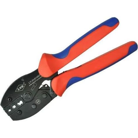 Pince à sertir pour câbles avec embouts doubles Bleu/Rouge 2 x 10 6 AWG (2 x 6,10,16 mm²) 220 mm 0,49 kg 1 pince à sertir (1/3)