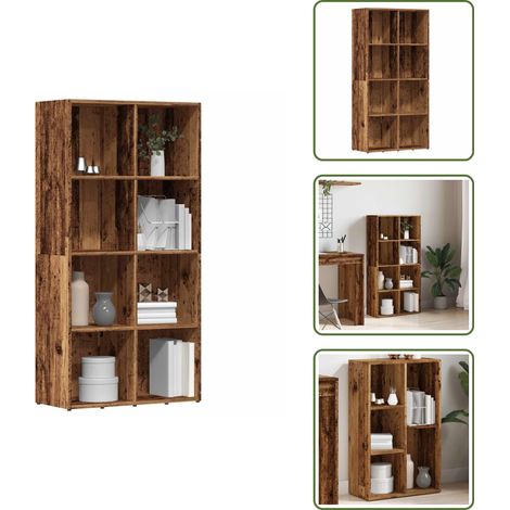 Libreria decorativa - vidaXL Libreria in Legno Antico 66x30x130 cm in Legno Multistrato - Libreria per libri