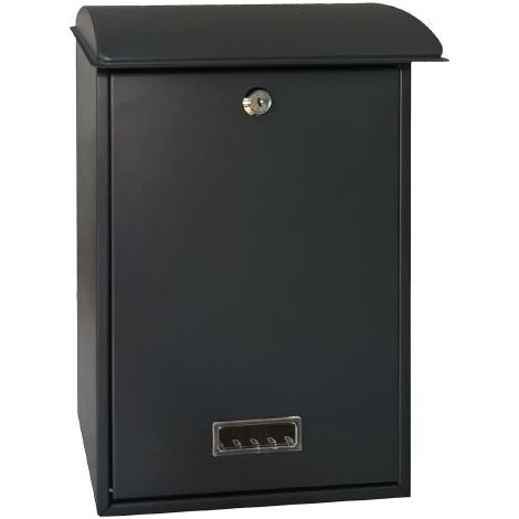 CASSETTA POSTALE 'LILLA' cm 27 x 12 x h 40,5 - grigio acciaio