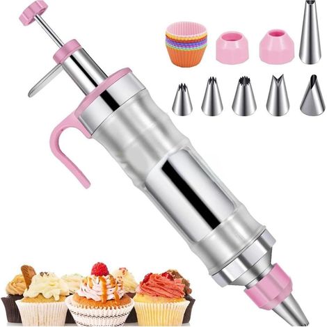 Set professionale di formine per biscotti in acciaio inossidabile (17 pezzi), per decorare facilmente torte e per progetti di pasticceria creativi set di tubi in acciaio inossidabile. (1/4)