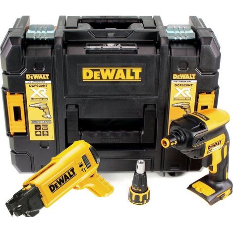 Dewalt – Visseuse plaque de plâtre 18V – Moteur sans balais – Vitesse 4400tr/min – Chargeur pour vis à bande inclus – Compacte pour espaces étroits