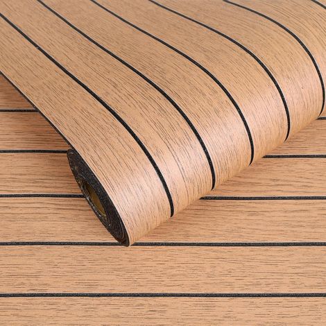 Panneaux Muraux Papier Peint Bois Marron Vintage 42.8cm x 300cm (1/5)