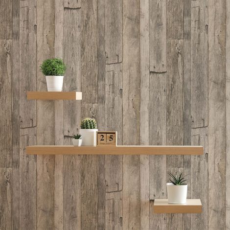 TADESSI  Tapete Holz Gianluca  M1-No.917  Vliestapete  Beige  Schwarz  Landhaus  Tapeten in Holzoptik  Wohnzimmer Schlafzimmer (1/5)