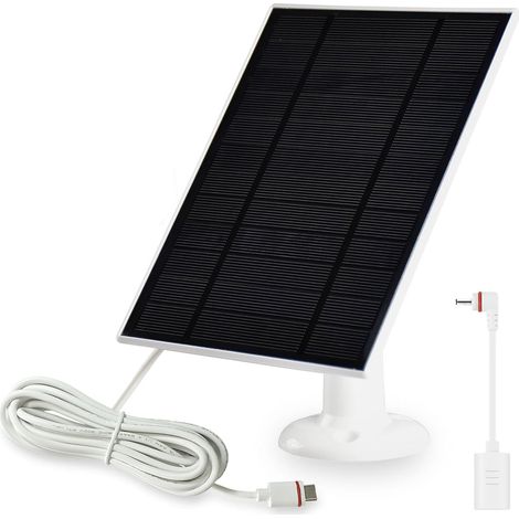 Solarpanel für Ring Stick Up Cam/Pro Akkus und Ring Spotlight Cam Plus/Pro Akkus, 1 Stück, mit USB-C-zu-Netzteil-Adapter. (1/5)