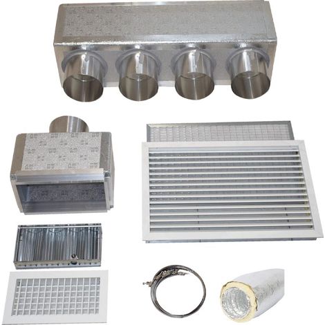 Kit completo de distribución de aire por conductos Kit de 4 vías compl.x de distribución de aire por conductos