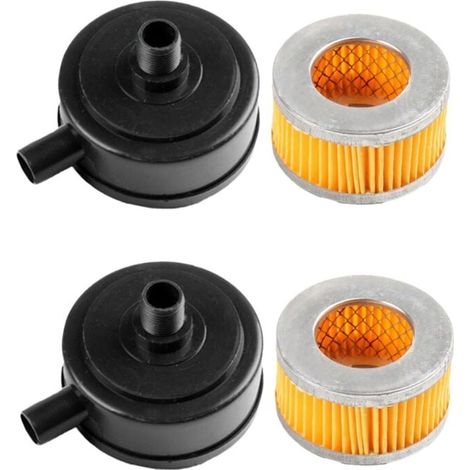 Lot de 2 compresseurs d'air silencieux Filtre compresseur d'air Filtre d'admission Silencieux Réducteur de bruit Filtre à air 20 mm Accessoires de pompe, Non original (1/4)