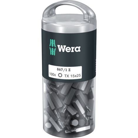 Wera  Bitgroßpackung  (100  Stk.)  867/1  Z  T  15  Länge  25  mm  -  5072447001