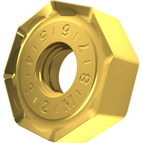 Fräswendeschneidplatte ISO ONMX 060508SR-M:M8330 D.5,7mm PVD beschichtet Gold