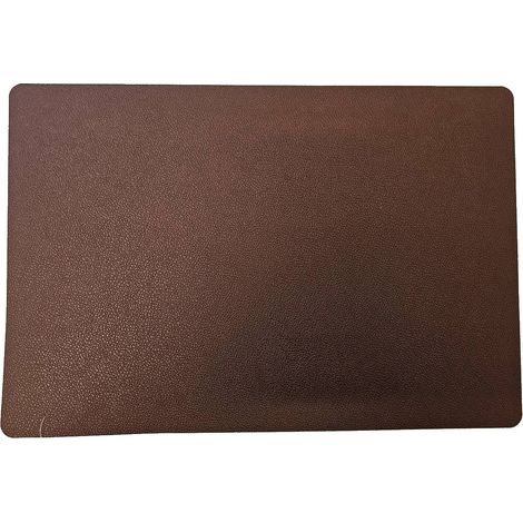 Ensemble de 4 sous-verres avec finition en cuir synthétique marron/noir.