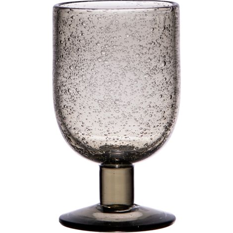 Table Passion - Verre à pied 28 cl Luberon bullé gris (lot de 6) (1/3)