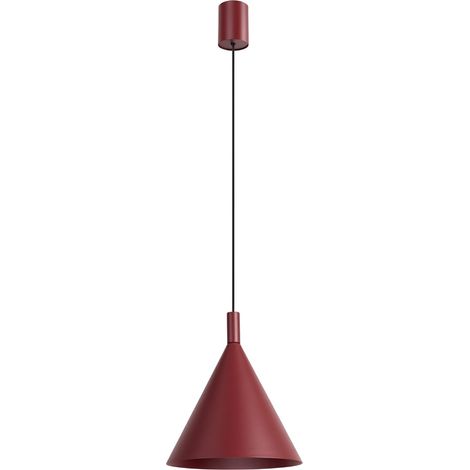Suspensions Nox acier bourgogne 1xE27 24.5cm Sollux (1/5)