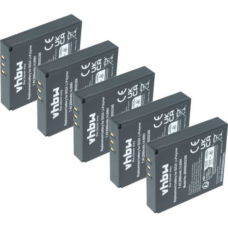 vhbw 5x Batterie compatible avec Pax D210, D210 BlueTooth, D210 GPRS, myPOS D210 Wifi scanner de code-barre POS (2000mAh, 7,4V, Li-polymère)