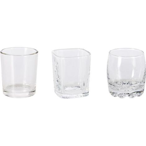 Set bicchierini da shot in vetro, 5 x 6 cm, trasparente (3 pezzi)