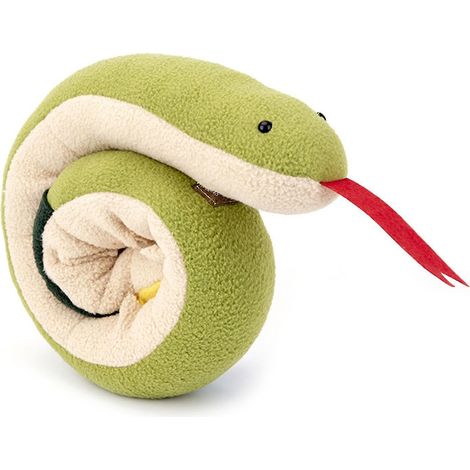 Distributeur de jouets à mâcher en peluche pour chiots faisant leurs dents, en forme de serpent doux