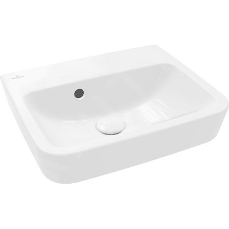 Villeroy & Boch O.novo - Lave-mains à poser, 450x370 mm, avec trop-plein, sans trou pour robinet, blanc alpin 43444J01 (1/2)