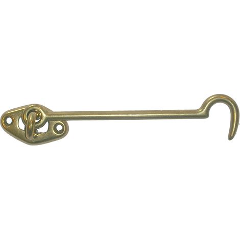 Gancio per finestra 60 mm. - ottonato - 2 pz.
