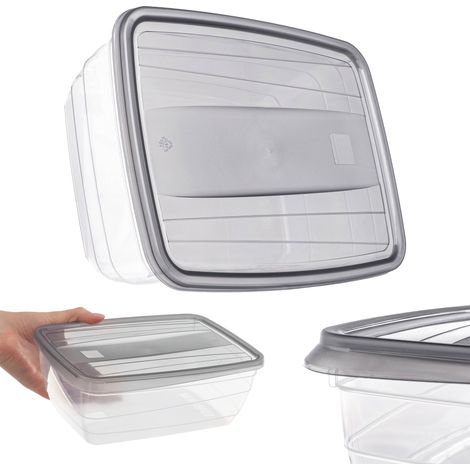 Contenitore per alimenti Lunch Box da 2 litri con set di coperchi (1/5)