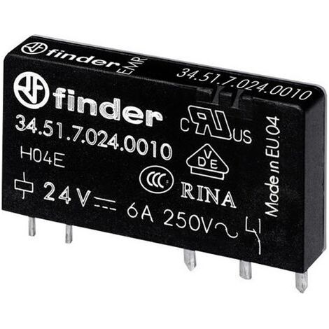 Finder 34.51.7.005.5010 Relais pour circuits imprimés 5 V/DC 6 A 1 inverseur (RT) 1 pc(s) S75057 (1/4)