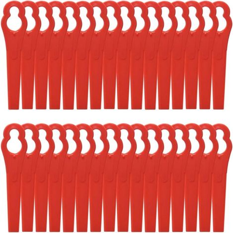 Lot de 50 Lames Rechange Plastique pour Débroussailleuse, Lames de Rechange Pour Coupe Bordure, Tondeuse à Gazon en Plastique Lames, Lames de Coupe en Plastique pour Jardin et Pelouse Coupe Bordures (1/5)